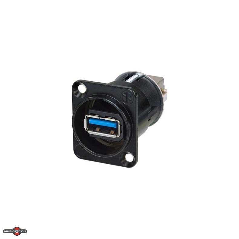 Neutrik NAUSB3-B - USB 3.0 Chassis-stik Vendbar - Sort