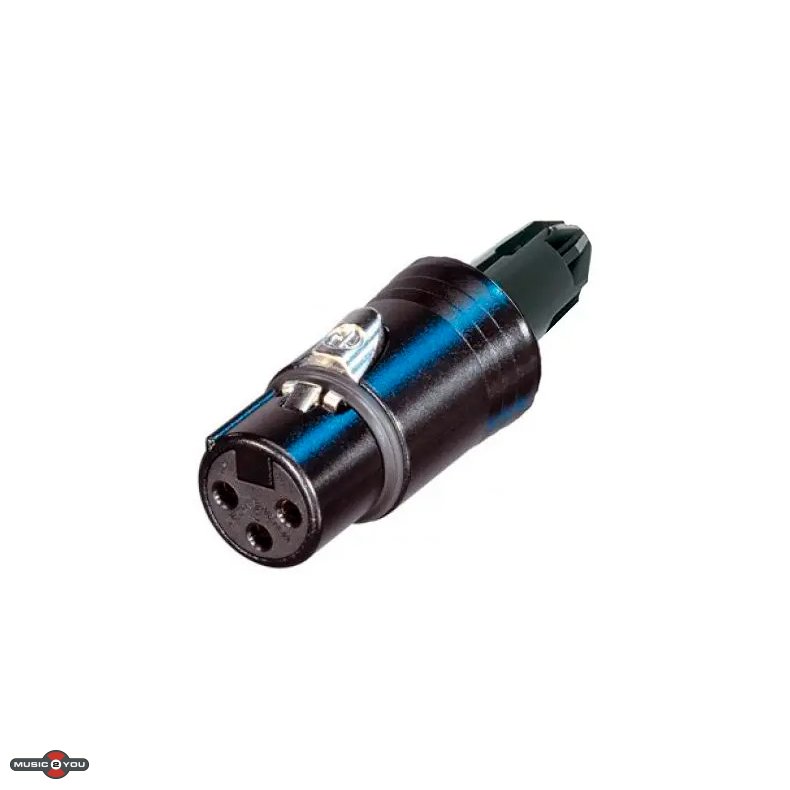 Neutrik NC3FXXBAGWOB 3pol XLR Hun Kabelstik uden baghtte - Sort