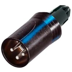 Neutrik NC3MXXBAGWOB 3pol XLR Han Kabelstik uden baghtte - Sort