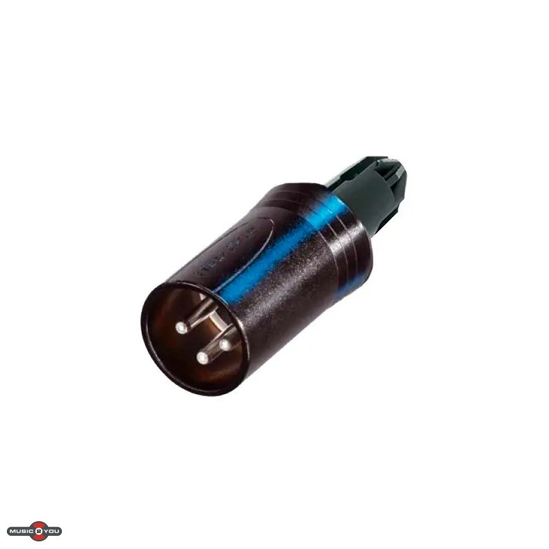 Neutrik NC3MXXBAGWOB 3pol XLR Han Kabelstik uden baghtte - Sort