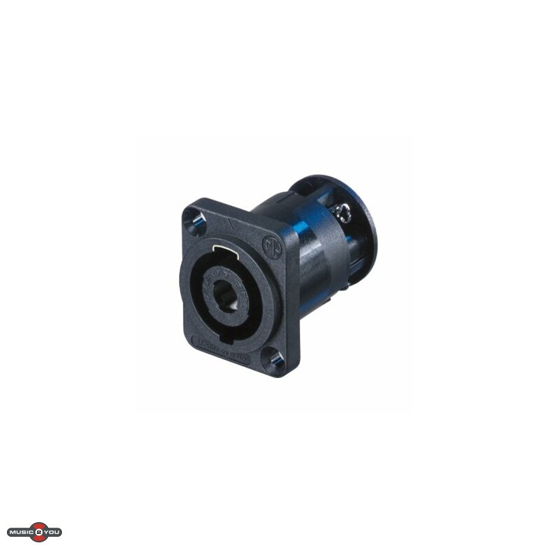 Neutrik NL4MP-ST 4pol Speakon Chassis-stik med skruer - Sort