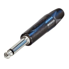 Neutrik NP2X-BAG Jack 6,3mm Mono Kabel-stik - Sort