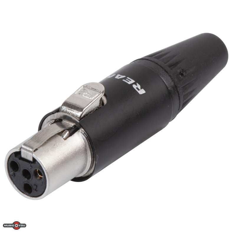 Neutrik REAN RT4FC-B - Hun 4pol Mini XLR TA4F stik - Sort