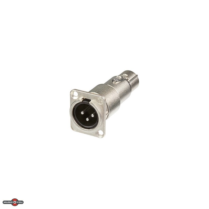 Neutrik NA3MDF Adaptor 3pol XLR Han chassis D-Size til 3pol XLR Hun