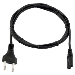 Netkabel - Sekskantet Euro netstik (8-tals) U/J 1,5m - Sort