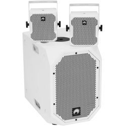 Omnitronic BOB-10A Aktiv Subwoofer + 2 stk. BOB-4 Top Bundle1 - Hvid