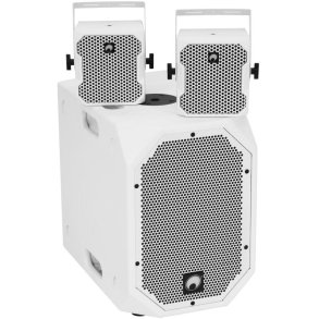 Omnitronic BOB-10A Aktiv Subwoofer + 2 stk. BOB-4 Top Bundle1 - Hvid