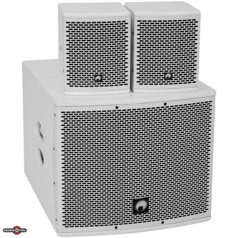 Omnitronic Molly-12A Aktiv Subwoofer + 2 stk. Molly-6 Top Bundle1 - Hvid