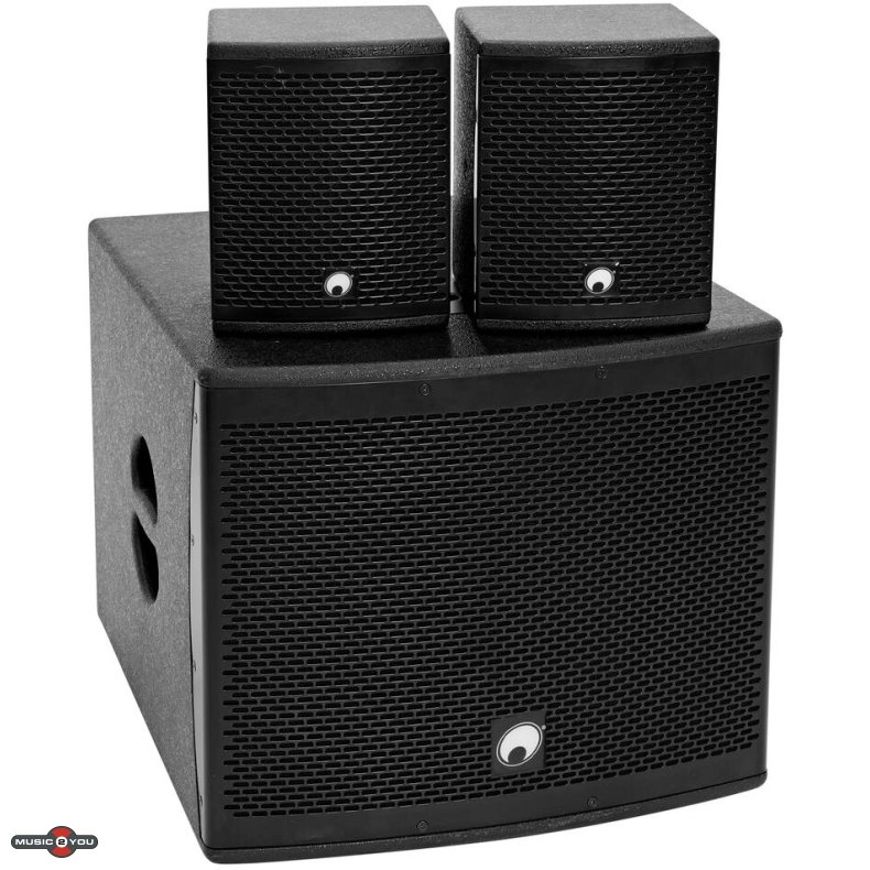 Omnitronic Molly-12A Aktiv Subwoofer + 2 stk. Molly-6 Top Bundle1 - Sort