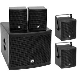 Omnitronic Molly-12A Aktiv Subwoofer + 4 stk. Molly-6 Top Bundle2 - Sort