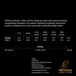 Ortega GBJP-6 Coated Phosphor Bronze Banjostrenge (6-strengs)