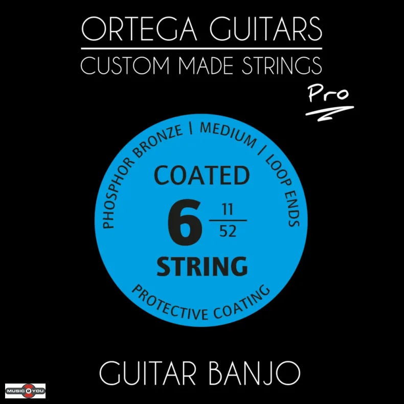Ortega GBJP-6 Coated Phosphor Bronze Banjostrenge (6-strengs)