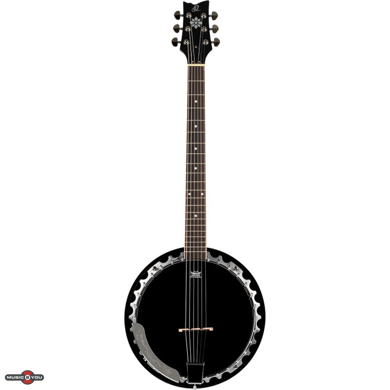 Ortega OBJ350/6-SBK 6-Strenget Banjo med Gigbag