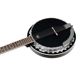 Ortega OBJE350/6-SBK 6-Strenget Banjo med Pickup og Gigbag