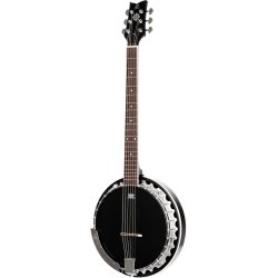 Ortega OBJE350/6-SBK 6-Strenget Banjo med Pickup og Gigbag