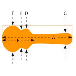 Ortega OEBCSTD Hardcase / Kuffert til El bas - Sort