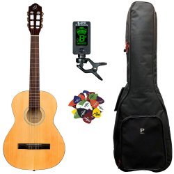 Ortega RST5 Klassisk Spansk 4/4 guitar pakke - Natur