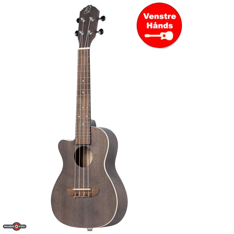 Ortega RUCOAL-CE-L Concert Ukulele med pickup - Venstreh�nds