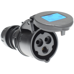 PCE CEE 3P Mellemled 16A - Sort