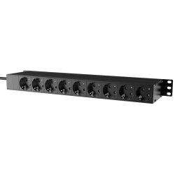 Caymon PSR529G/B Rack strmskinne med Sikring, Display, Lys og USB Port - 19"/1unit