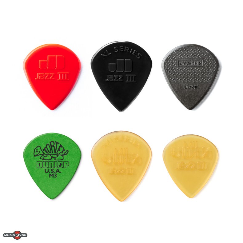 Dunlop PVP103 Jazz III plektre - 6 stk. pakke