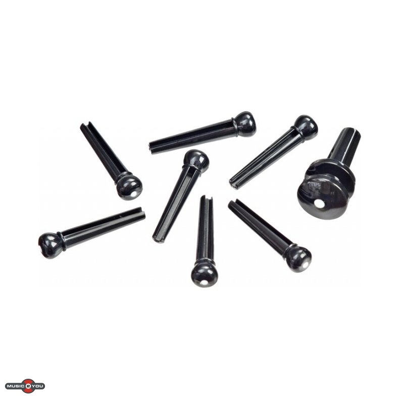 D'Addario PWPS10 Baron st - Sort ABS-plast m. hvid prik