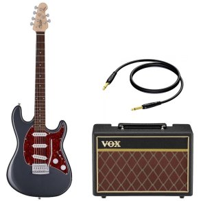 Sterling by Music Man Cutlass CT30SSS El Guitar pakke - Charcoal Frost