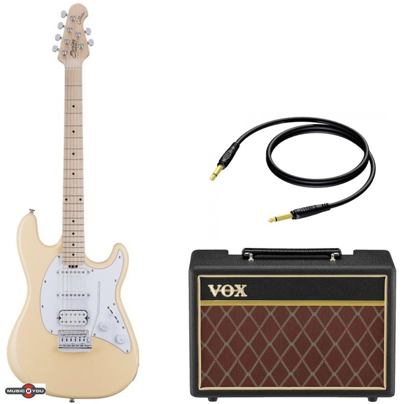 Sterling by Music Man Cutlass CT30HSS El Guitar pakke - Vintage Cream