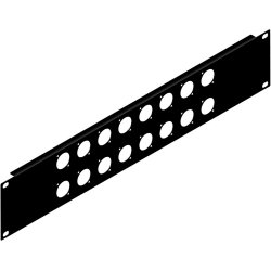 Penn Elcom Rackpanel - 16 x D-Size hul - 19"/2Unit