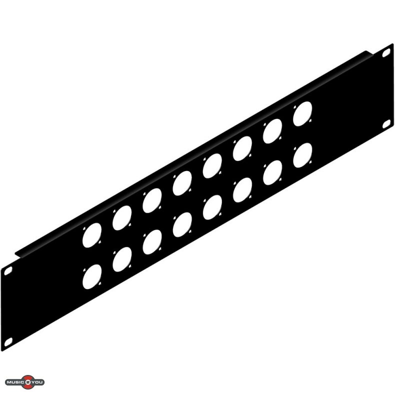 Penn Elcom Rackpanel - 16 x D-Size hul - 19"/2Unit