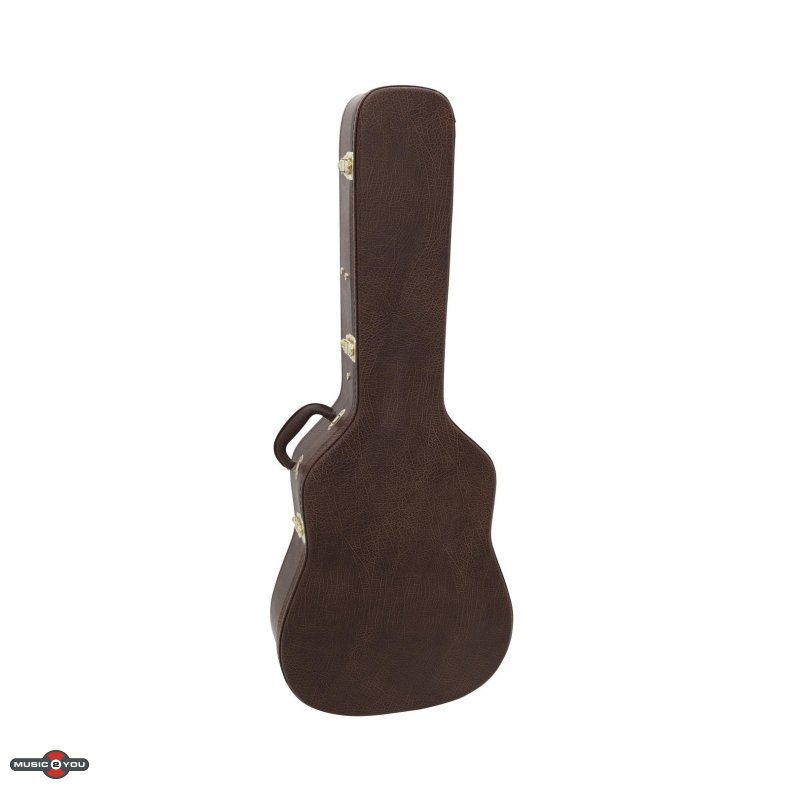 Vinyl betrukket Hardcase / Kuffert til Dreadnought western-guitar - Brun