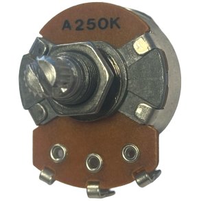 Potentiometer til Guitar 250K ohm - Long shaft Logaritmisk