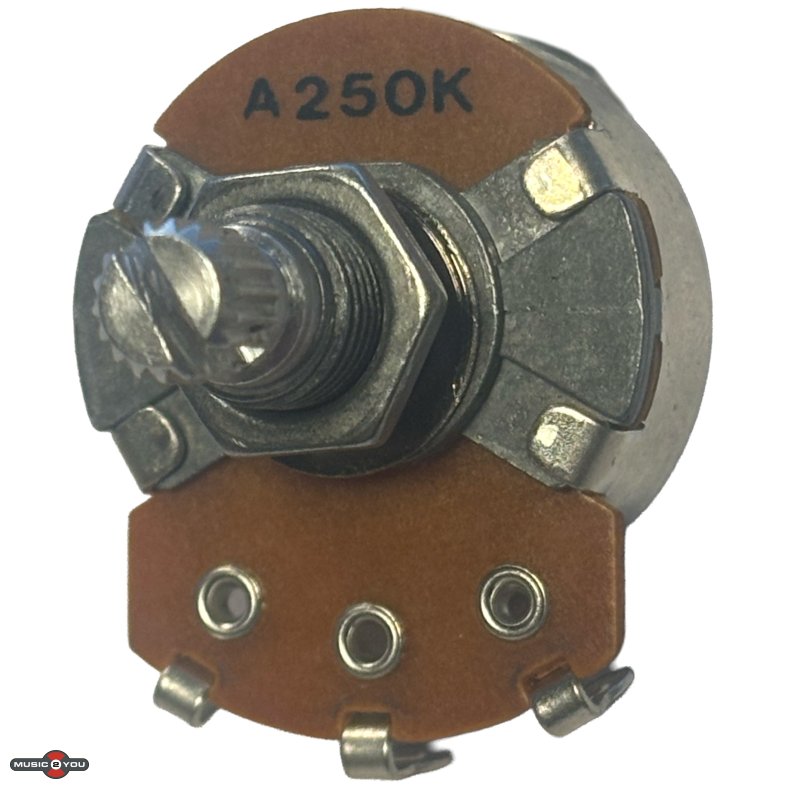 Potentiometer til Guitar 250K ohm - Long shaft Logaritmisk