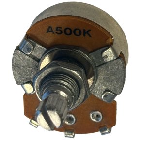 Potentiometer til Guitar 500K ohm - Long Shaft Logaritmisk