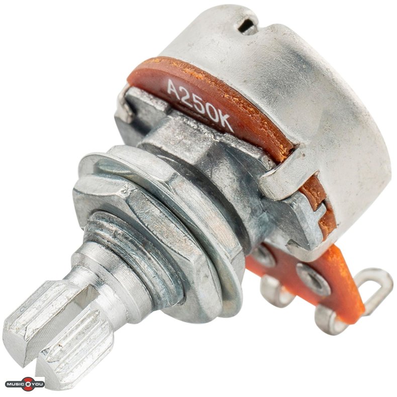 Potentiometer til Guitar 250K ohm Short Shaft Logaritmisk