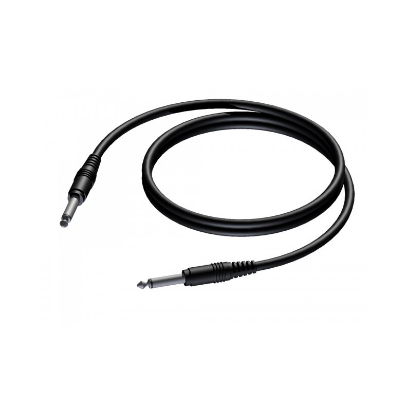 Procab CAB600 - Jack 6,3mm Han Mono instrument kabel 3 meter