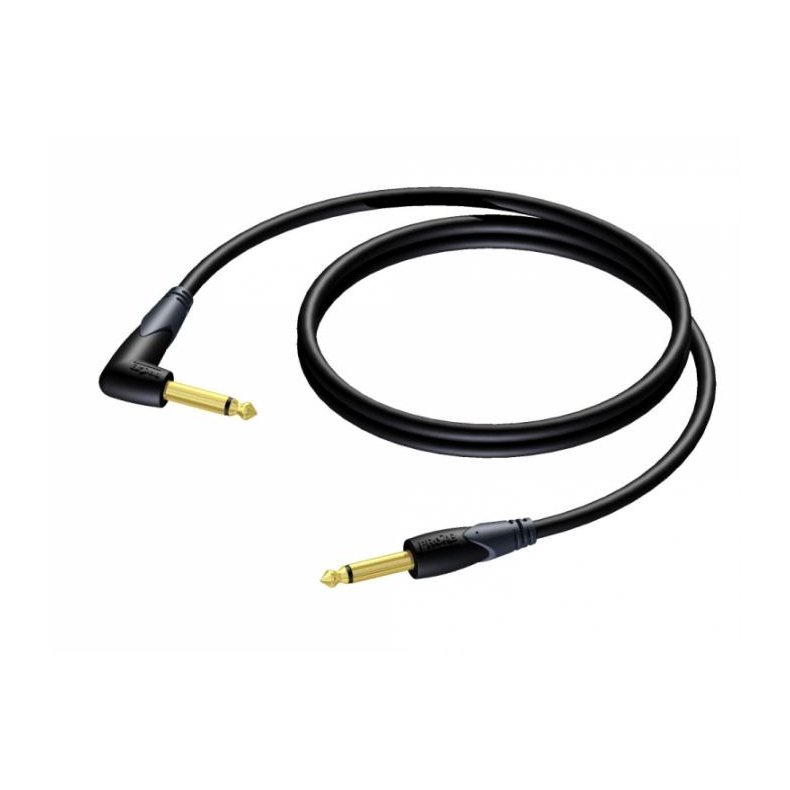 Procab CLA650 - Jack 6,3mm Mono Han Vinkel - Jack 6,3mm Mono Han