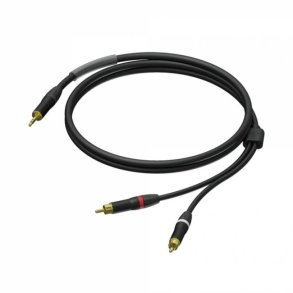 Procab PRA711 - Minijack 3.5 mm Stereo Han - 2x RCA/Phono Han