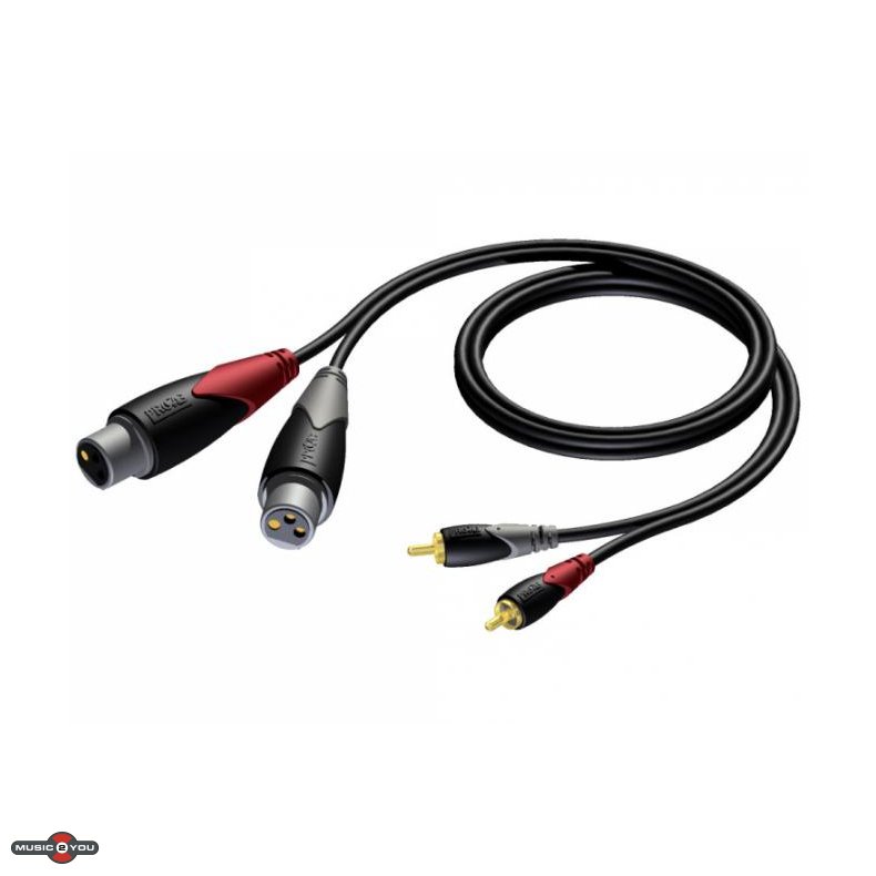 Procab CLA705 - 2xXLR 3Pol Hun til 2xPhono/RCA Han kabel