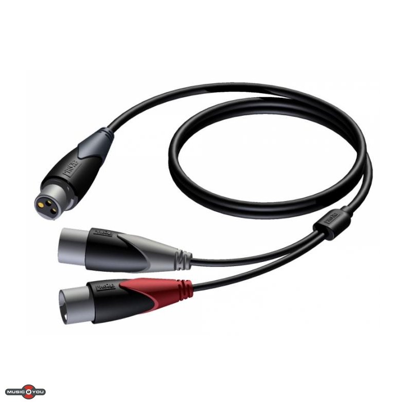 Procab CLA735 - XLR Hun til 2xXLR Han Y-Spilt kabel - 1,5m