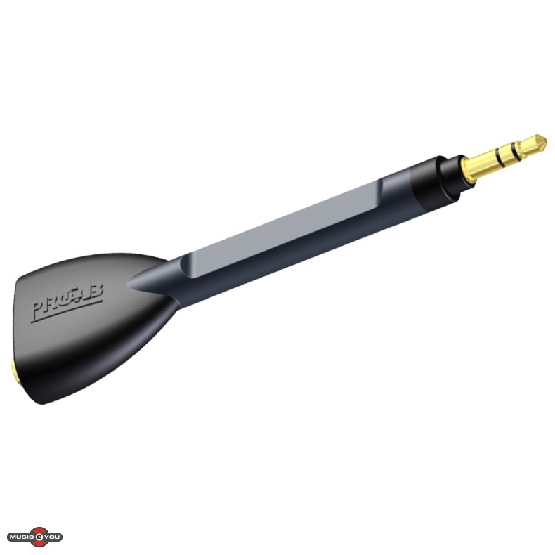 Procab CLP209 Minijack 3,5mm stereo Han til 2xMinijack 3,5mm Hun - Flex