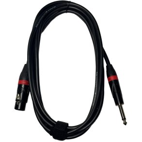 Pulse Jack 6,3mm Han Mono til 3pol XLR Hun kabel 3 meter