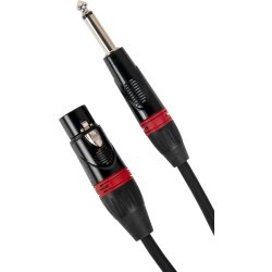 Pulse Jack 6,3mm Han Mono til 3pol XLR Hun kabel 3 meter