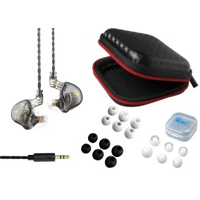QKZ ZXT BUNDLE- Sports In-Ear hovedtelefoner - Gr - Med Etui og Ekstra Propper