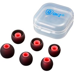 QKZ GJES In-Ear Silikone Propper 6 Pack - Sort