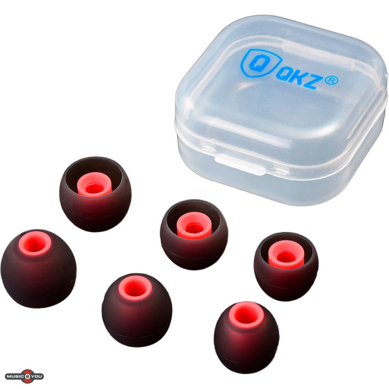 QKZ GJES In-Ear Silikone Propper 6 Pack - Sort