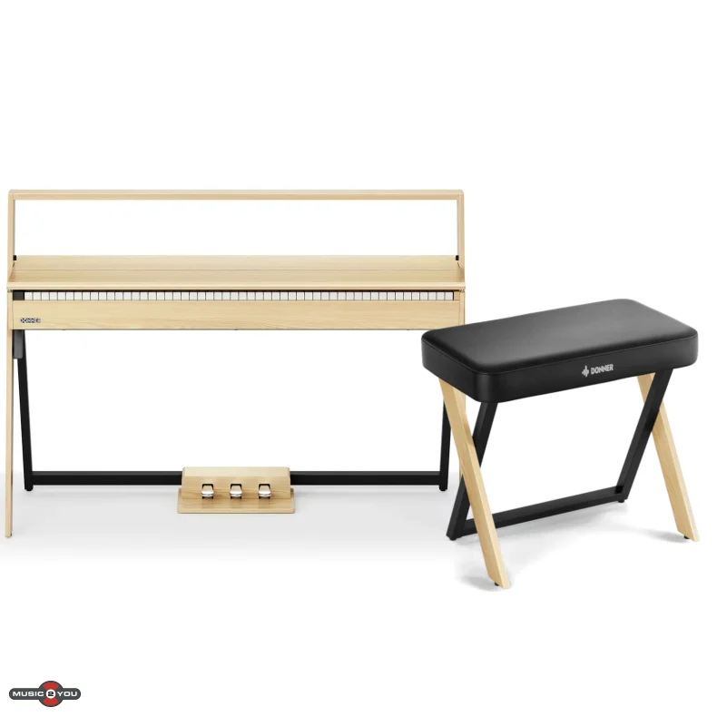 Donner Oura R300 El klaver Bundle - Light wood