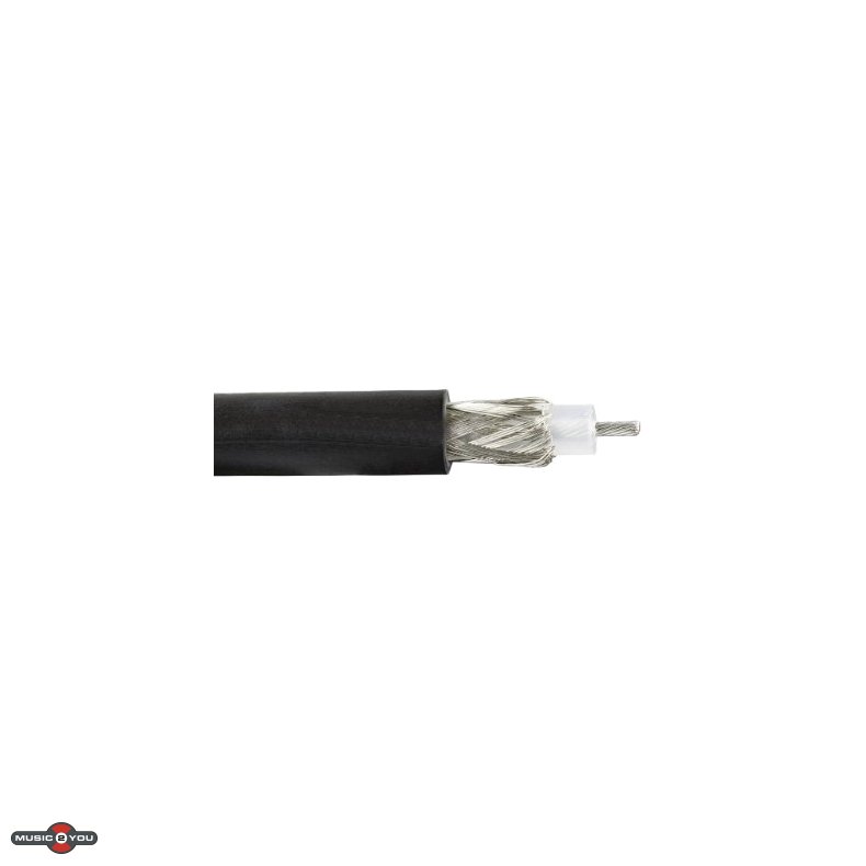 RG58 Kabel 50ohm / �5mm - Sort (Meterm�l)