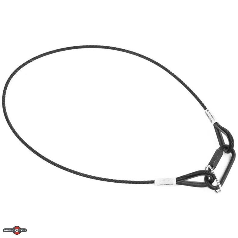 Admiral Saftywire 3mm med Quick Link - 60cm / 5kg - Sort