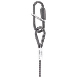 Admiral Saftywire 5mm med Quick Link - 60cm / 15kg - Sort